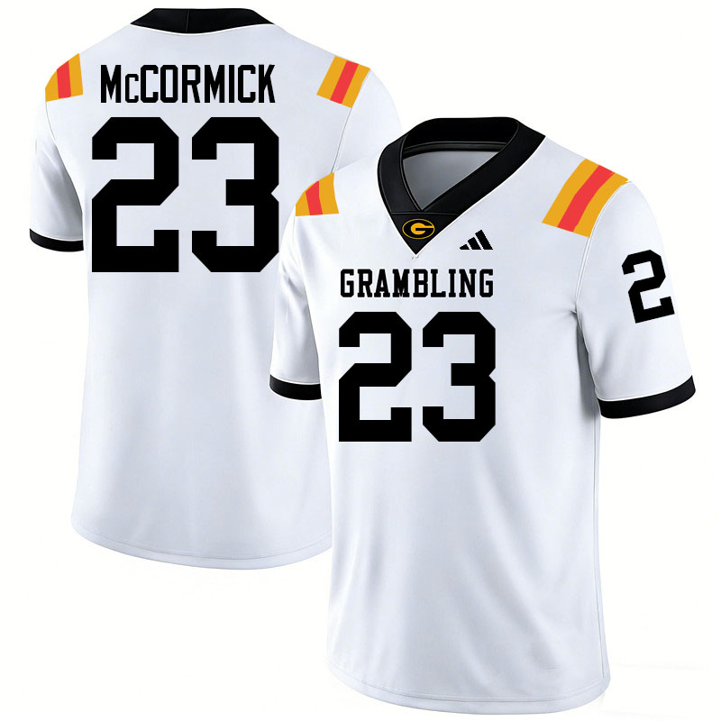 Grambling State Tigers #23 Josh McCormick College Football Jerseys,Uniforms-White